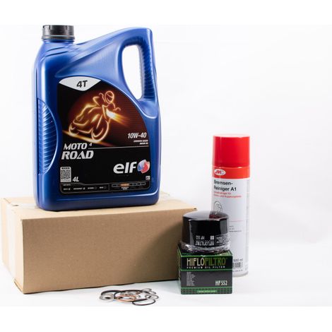 Kit Entretien Vidange Standard pour MOTO GUZZI SP 1000 III de 1990 à 1998 - ELF MOTO 4 ROAD 10w40 4L