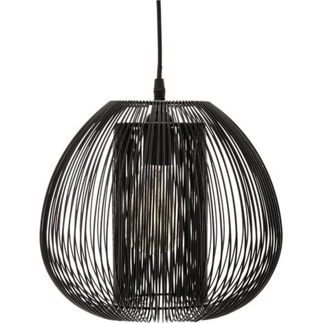 Suspension Design en Métal "Noda" 25cm Noir