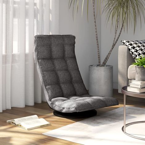 Bodenstuhl Drehbar Hellgrau Stoff (1/5)