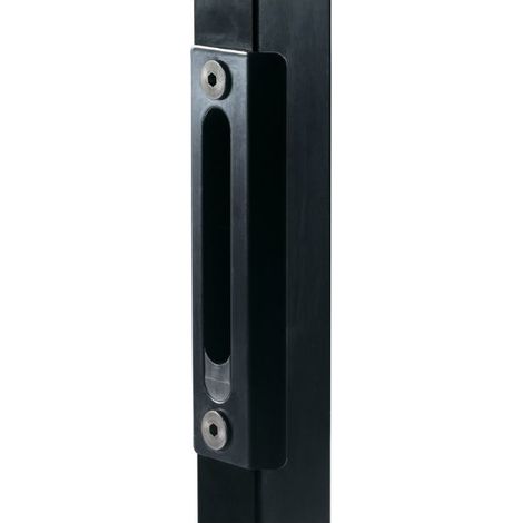Locinox – Gâche pour crémone profil carré 40mm noir – Fixation Quick-Fix – Pour bois dur et teck – Serrures compatibles LOLAKQH2, LOLAKYF2, LOLAKQU2, LOLMQV2