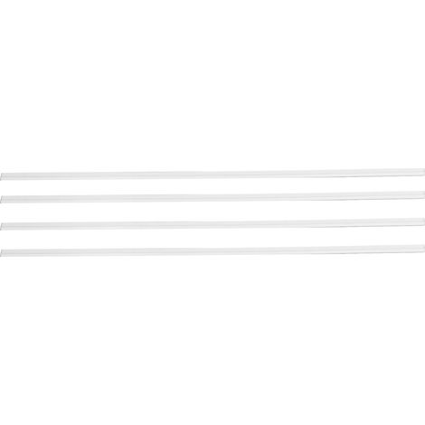 4 pièces de plinthes pour maison de poupée 1:12, bord unique, finition délicate en bouleau blanc, décoration miniature. (1/5)