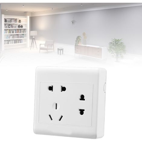 Prise électrique domestique ultra-mince pour PC, prise murale ignifugée à 7 trous (1/5)