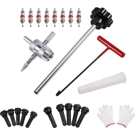 Kit d'outils pour valve de pneu à changement rapide, tige de valve pour TR413, kit d'outils de remplacement et d'installation (1/5)
