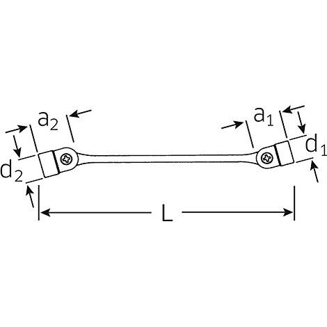 chiave doppio giunto stahlwille 29 21 x 23 acciaio cromo 286.5 mm