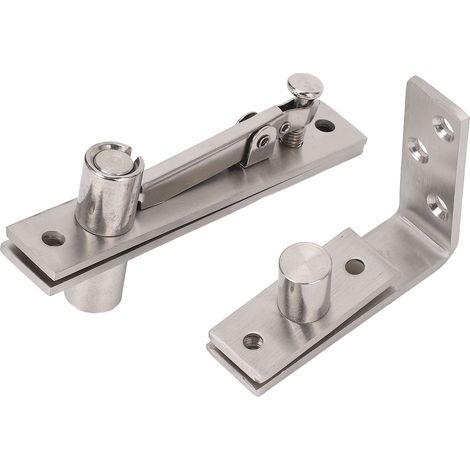 Paumelle de Porte Invisible 180° avec Amortisseur, Roulement 300LBS, Pivot Caché pour Étagères à Livres (1/5)