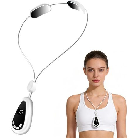 Masseur de cou EMS – 6 modes – 15 niveaux – Chauffage – Drainage lymphatique – Portable (1/5)