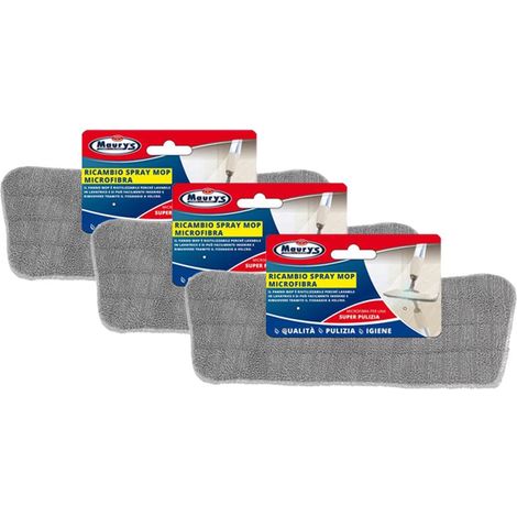 KIT SET 3 PZ MAURY'S SPRAY MOP RICARICA PANNO IN MICROFIBRA (1/4)