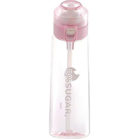 Auslaufsichere Sport-Trinkflasche mit Strohhalm, tragbar und mit Tragegurt ausgestattet, ideal für Camping und Fitness. (1/2)