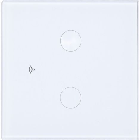 Intelligenter 2-Wege-WLAN-Wandschalter, TUYA-kompatibel, einadrig, EU-Standard 80–260 V AC, weiß (1/5)