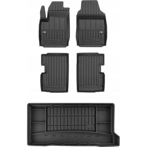 SET 3D Tappetini e tappetino per bagagliaio Fiat 500 hatchback dal 2007 (1/5)