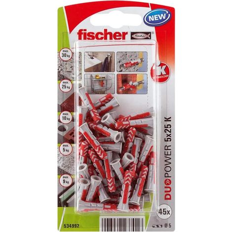 Tasselli DUOPOWER 5x25, 45 pezzi