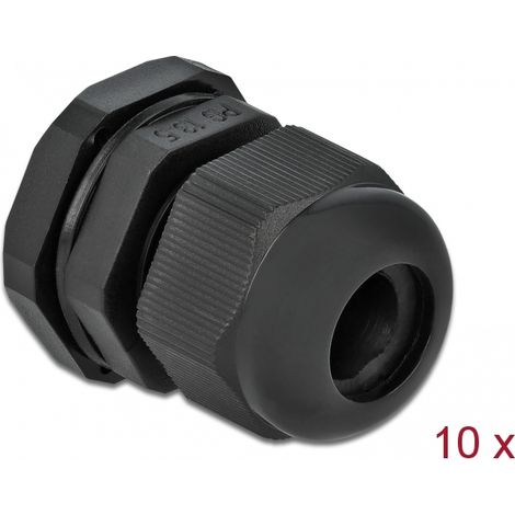 Delock Prensacables PG13,5 10 piezas negro