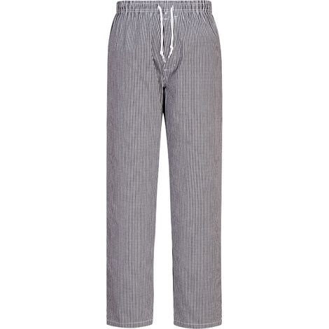 Portwest Herren Kochhose "Bromley" 100% Baumwolle Schwarz XL (1/4)