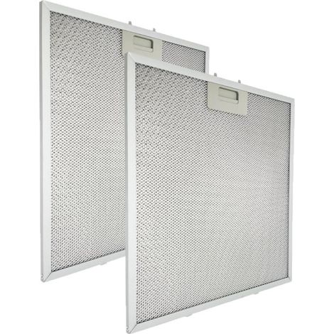 Ortviai Lot de 2 Filtres à Graisse pour Hotte Vissani WA0575 - Grille en Aluminium 36,5 x 34,5 cm - Filtre de Rechange pour Hotte Murale Pyramidale 30 pouces - Argent