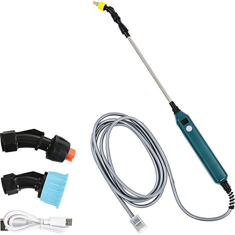 Einziehbarer Edelstahl-Handsprinkler mit 3 m Schlauch, verstellbarem Strahl, Leistungsanzeige, 3 m Schlauch und 2 Ersatz-Kupferdüsen mit Filter. (1/5)