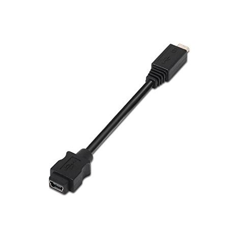 Cable USB 2.0 otg mini-USB 5pin/H-micro B/M 0.10 M Negro (1/3)