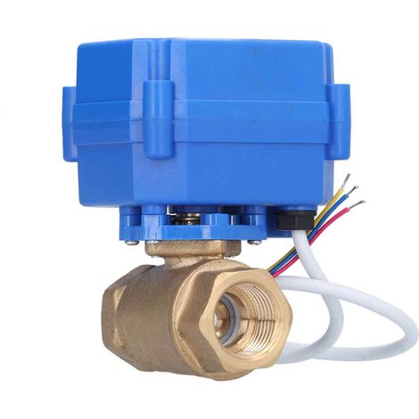 Vanne à bille électrique miniature en laiton, 3 fils, 2 modes de commande, pour équipement hydraulique intégré 12 V CC (1/5)