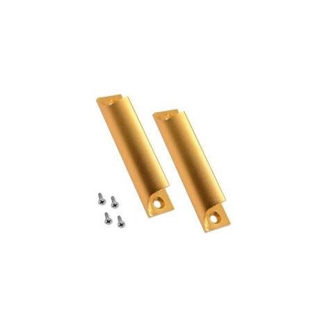 Poignée de porte coulissante en aluminium, lot de 2, poignée de meuble en aluminium doré, poignée de porte de balcon pour Crezuo (1/4)