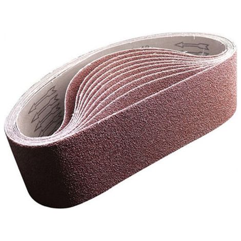 Set mit 10 Schleifbändern, 100 mm x 915 mm, Körnung 60, Aluminiumoxid - Für Holzbearbeitung, Metallpolieren, Messerschärfer (1/5)