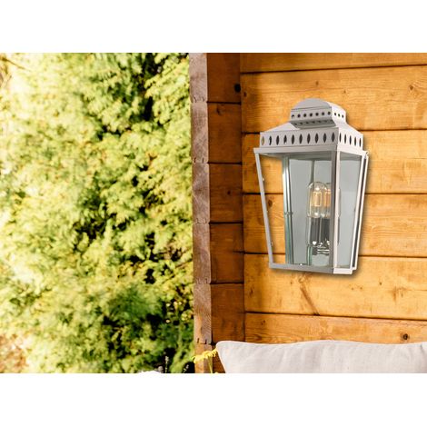 Elstead Mansion House - 1 Licht Außenspülung Laterne Licht poliert Nickel IP44, E27 (1/5)