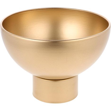 Vase Décoratif en Métal Doré Petit Format, Bol Style Vintage Large Ouverture, Jardinière Rustique pour Bureau et Décoration Intérieure, Vase à Fleurs Multifonction pour Maison (1/5)