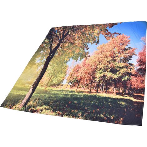 Wandteppich mit Waldmotiv, 150 x 150 cm, ideal für Wohnzimmer, Schlafzimmer oder als Dekoration. (1/5)
