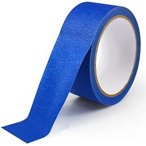 Blue Masking Tape, Adhesive Tape for Painting and Decorating, for Labels, Spray Painting, Painters, Crafts, 10 Rolls 24mm × 20m (1/4)