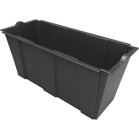 VASO RETTANGOLARE INTERNO PER FIORIERA 'SEPARE'/ARREDO' 79 x 35 x h 37 cm lt.63 - antracite - BAMA