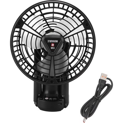 Ventilateur pliable trépied avec lampe LED, recharge USB, rotation 180°, portable pour tente, 3 modes de placement. (1/5)