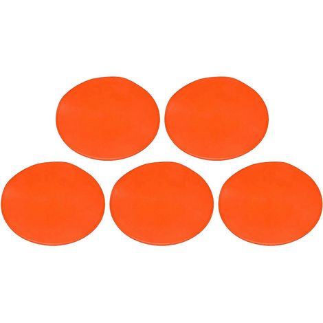 Lot de 5 cônes de football en forme de disque, pour l'entraînement d'agilité et le marquage de zones multisports. Accessoire idéal pour l'entraînement. (1/5)