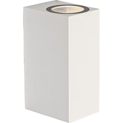 Applique Esterno Moderna Isla Alluminio Bianco 2 Luci Gu10 Ip54 (1/3)