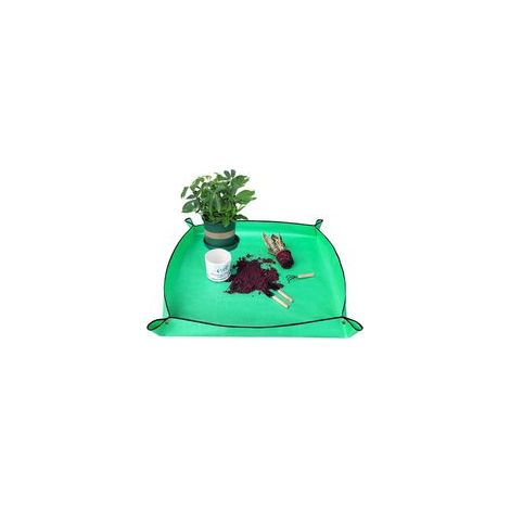Tapis de Rempotage Tapis de Jardinage Imperméable à l'eau Tapis de Plantation Tapis de Plantes de Jardinage Pliable Succulentes en Pot pour l'intérieur et l'extérieur (Vert 100cm x 100cm)