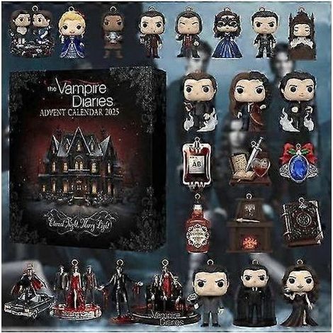 Calendrier de l'Avent Vampire Diaries, boîte surprise, décoration de sapin de Noël, pendentif en acrylique (1/5)