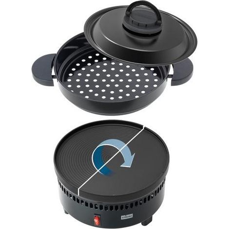 Apparecchio di cottura Stockli Maroniofen nero 25 cm 500 W