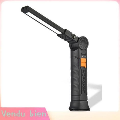 Lampe de travail rechargeable, batterie 800 mAh, charge de type C, lampe de travail LED pliable pour la maison, le garage et (1/4)