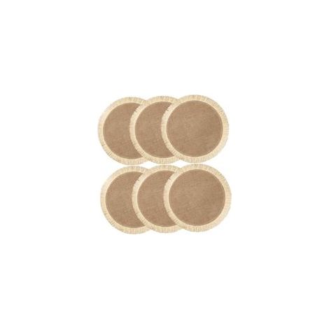 pièces Set Table Ronds Jute Lavables Nappes Tissées Résistantes Chaleur pour Protection de Table sous Assiettes et Coupes pour Cuisine et Salle à Manger
