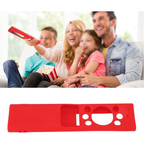 Étui de protection pour télécommande Samsung BN59 (compatible Smart TV), coque souple en silicone alimentée à l'énergie solaire, rouge (1/5)