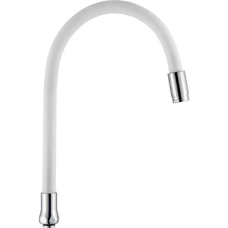 Bec flexible pour robinet de cuisine Elza blanc