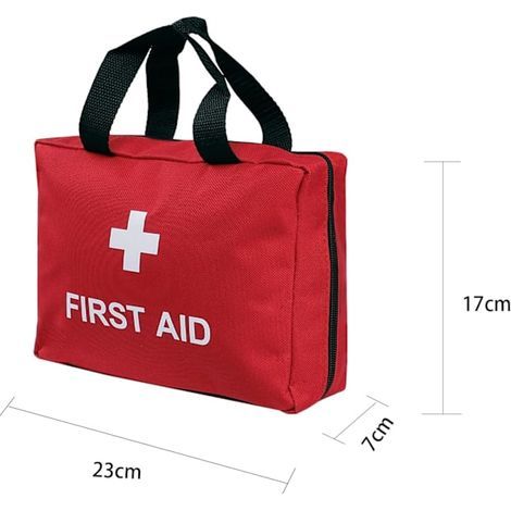 Trousse de premiers secours vide, sac de rangement pour médicaments, trousse de voyage portable pour fournitures médicales, organisateur de cosmétiques, sac fourre-tout pour pilules d'urgence (1/4)