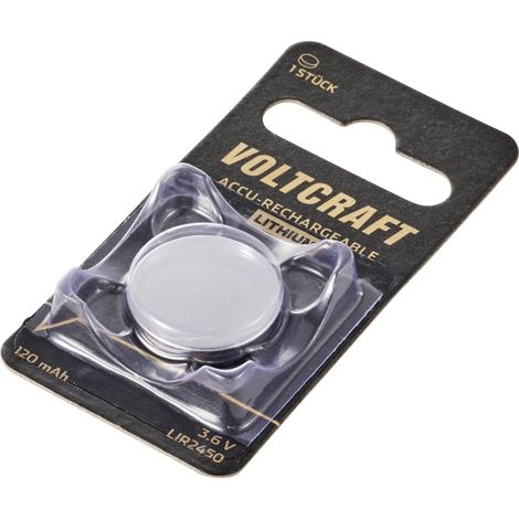 VOLTCRAFT LIR2450 Pile bouton rechargeable LIR 2450 lithium 120 mAh 3.6 V 1 pc(s) C912442 (1/4)