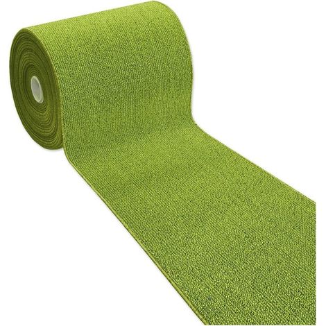 Tapis de Cuisine Moderne Au Mètre H57 Coureur Bordé Absorbant Antidérapant Lavable Couleur unie Vert (1/4)