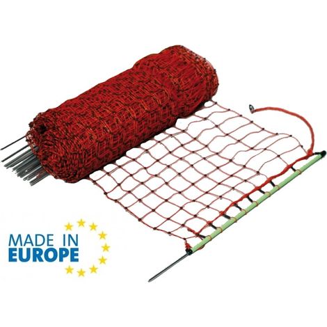 EuroNetz Rete per Conigli-/Hobby Arancio 65/1-15/V-50 m GALLAGHER per Recinzioni Elettriche (1/2)