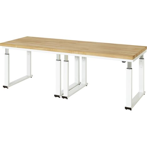 STIER Elektrisch Höhenverstellbare Werkbank Premium BxTxH 2500x900x740-1140 mm (1/4)