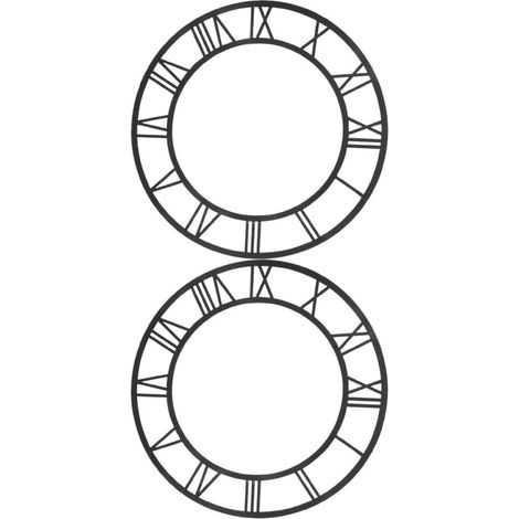 Horloge Murale Miroir Acrylique Circulaire 2pcs Chiffres Romains, Design Élégant et Installation Facile pour Décoration Salon Moderne (1/5)
