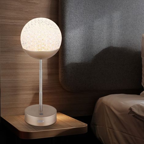 Lampe de table lampe d'appoint lampe de table LED lampe de chambre variateur tactile H 31,5 cm