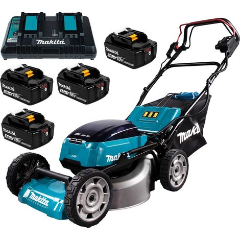 Makita DLM462PT4 460mm Twin 18V Brushless LXT Lawnmower with 4x 5.0Ah Batteries (1/5)