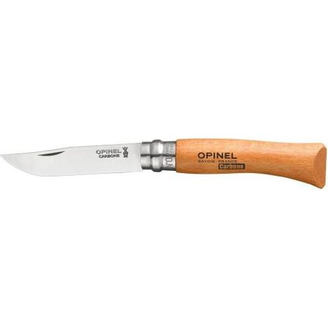 Opinel N°7 Carbone Couteau Pliant, Lame Carbone, Virobloc - Opinel