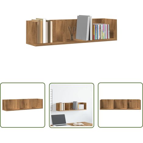 vidaXL CD-Wandregal Artisan-Eiche 75x18x18 cm Holzwerkstoff (1/5)