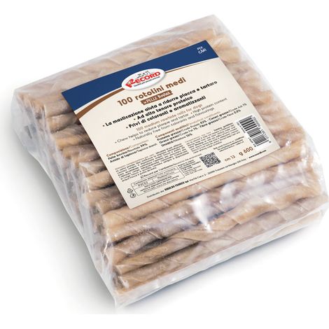 100 rouleaux moyens de 13 cm: Rouleaux thermorétractables à température moyenne en cuir de vachette pour chiens