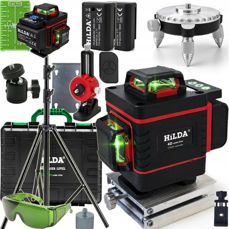 Niveau laser Hilda 4DMAX à 360°, laser en croix, trépied, 2,9 m (1/5)